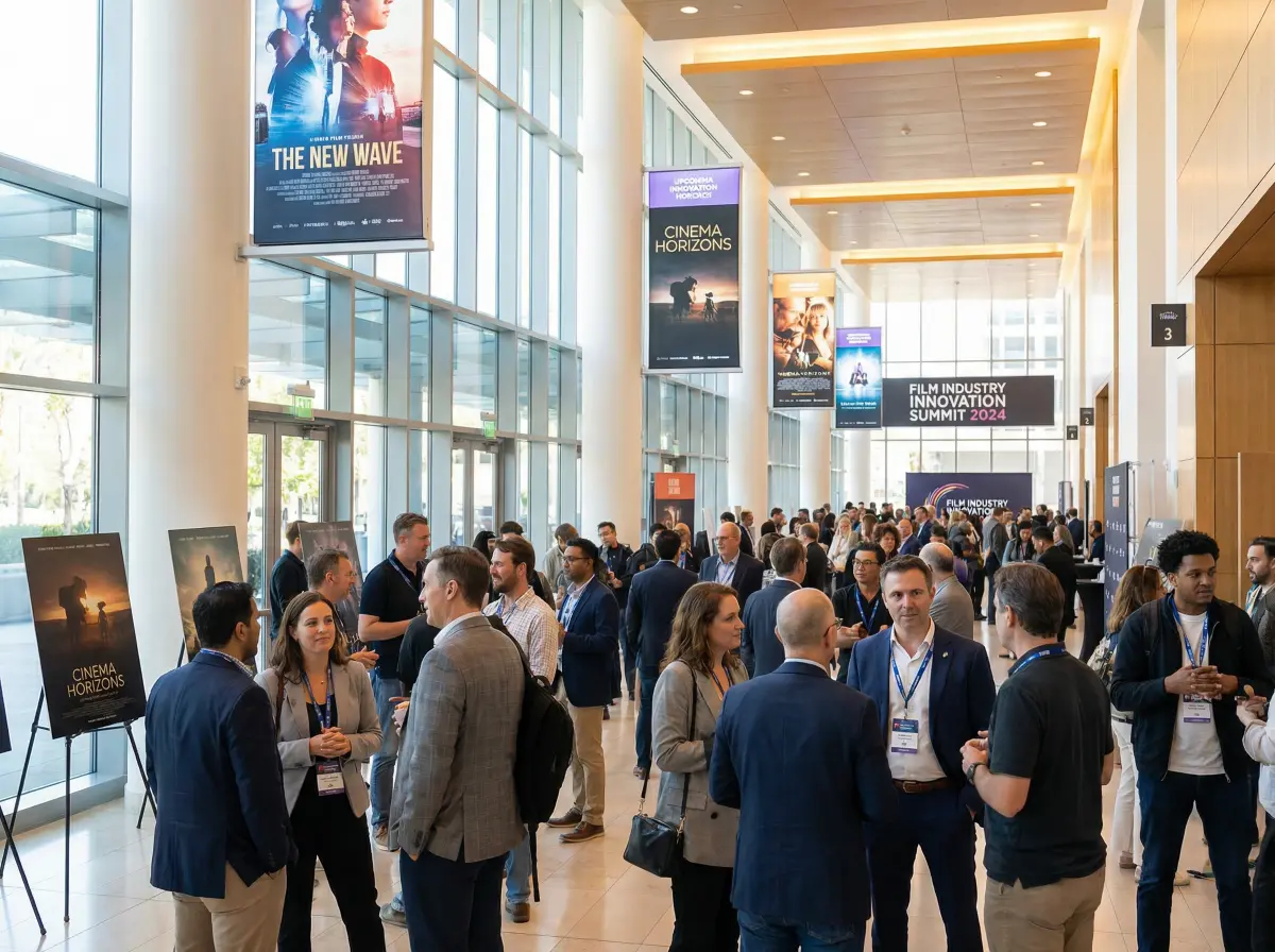 影视行业峰会现场，专业人士交流 dnf子午七星剑 信息